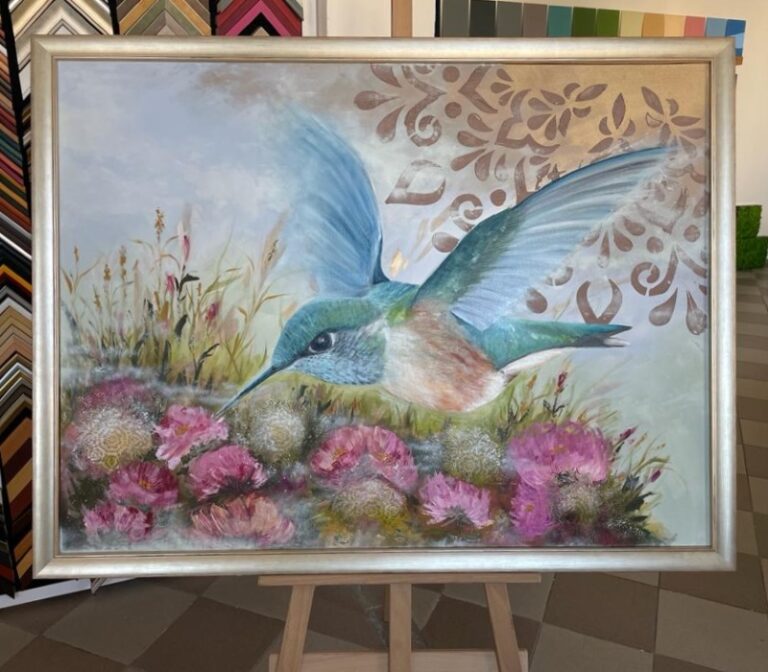 kolibřík v rámu s mandalou_Markéta Pešková